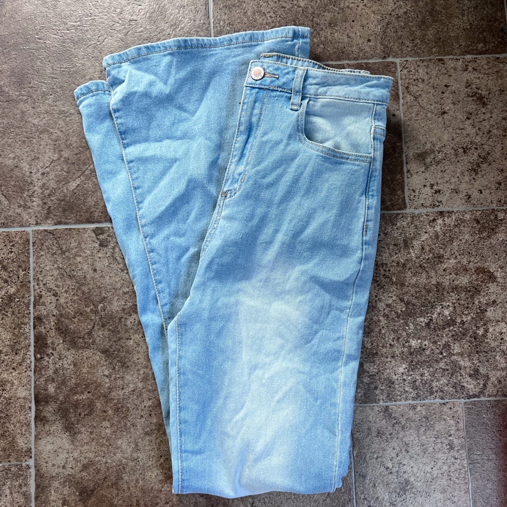 Blue flare jean